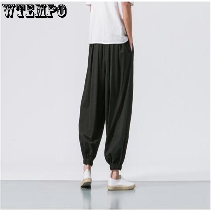 M-5XL Мужские летние брюки Harren's Baggy Wide-Legged Pants Модные удобные брюки