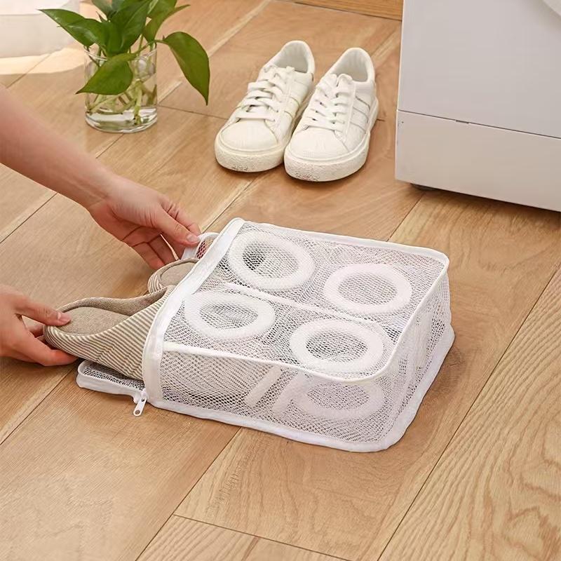 Portable Mesh Laundry Bag Washing Machine Shoes Bag Travel Storage Bags Anti-deformation Protective Clothes Organizer Net Bag