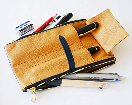 Пенал CCOMPANY LIMITED Lupo 2 Second Натуральная кожа Итальянский кожаный пенал (военно-морской флот)