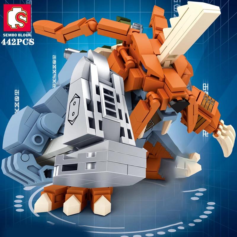 Нетоксичные Sembo Металлические War Greymon Аниме Строительные Блоки Фигурки Действия Модели Кирпичи Освещение Аниме Детская Модель Игрушка Кукла Подарки С Куклами