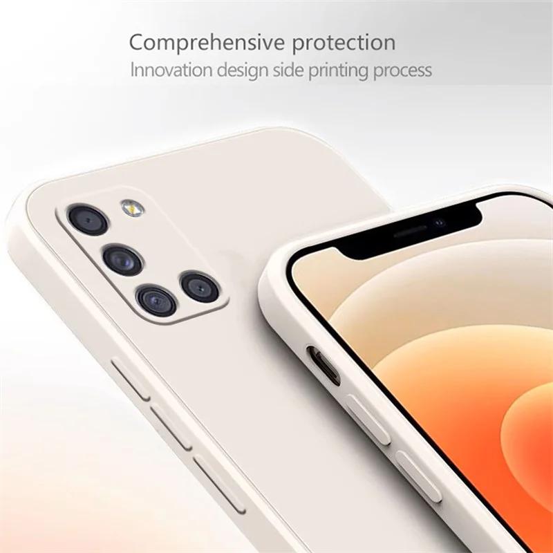 Для Samsung Galaxy A21S A22 A31 A32 A42 M22 M32 Противоударный Мягкий Чехол-накладка Корпус Жидкий Силикон Чехол для Мобильного Телефона
