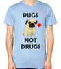 Pugs Not Drugs T-Shirt Mens Ladies Unisex Top