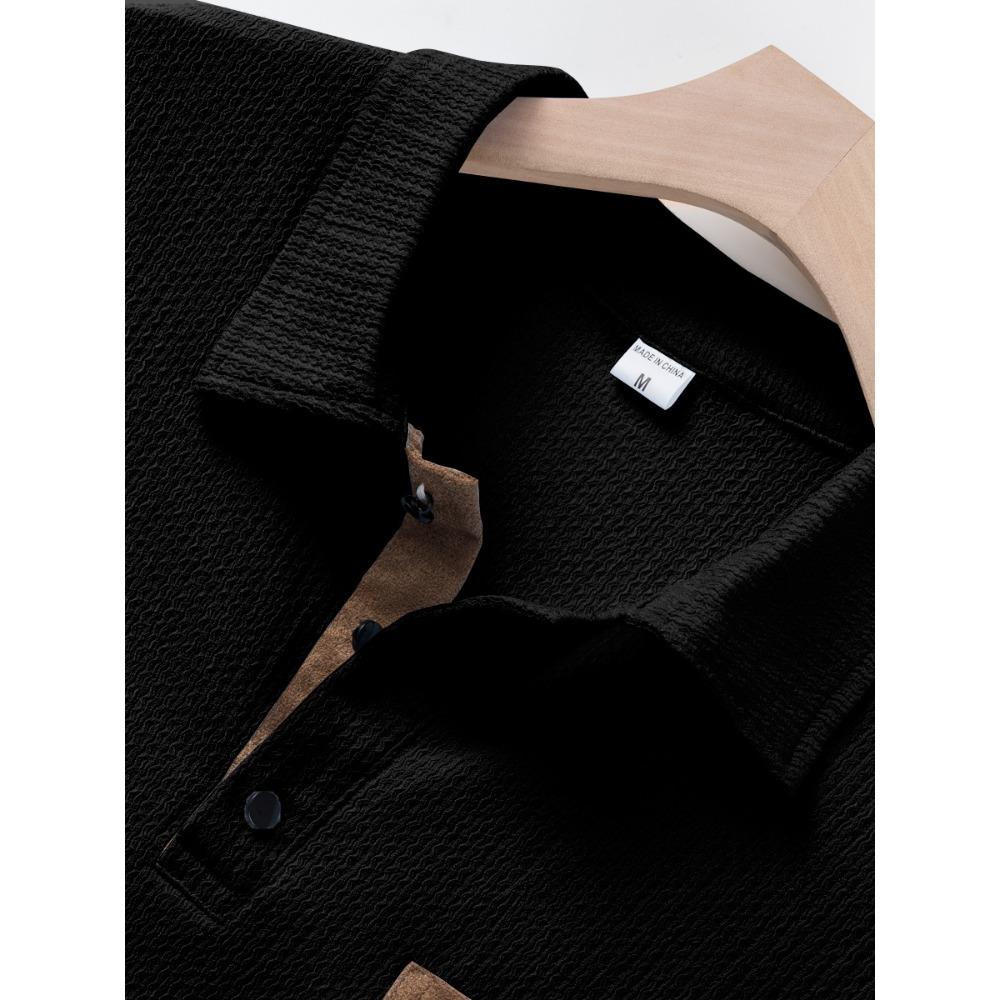 Мужская мода однотонные рубашки поло с коротким рукавом и отложным воротником мягкая удобная простая футболка