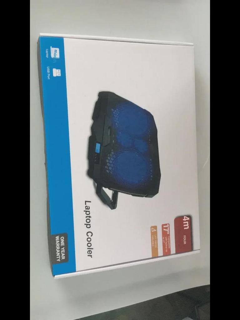 Охлаждающая подставка для ноутбука с регулируемой скоростью вращения для ноутбуков с диагональю экрана 13–15,6 дюймов и основанием для вентилятора радиатора.