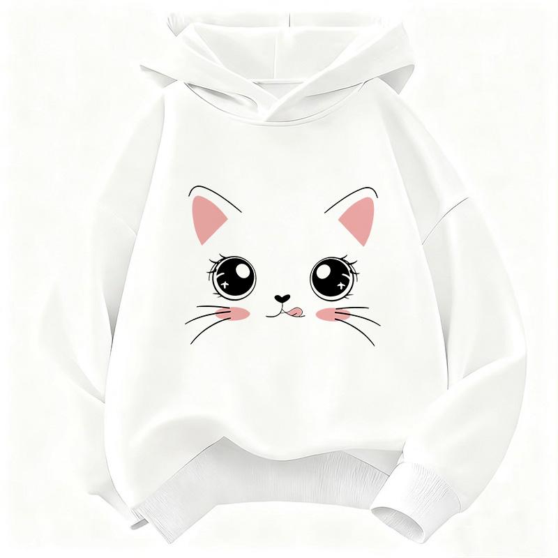 Кавайный Кот Мем Смешная Толстовка Детская Кошка Детская Толстовка с Капюшоном для Мальчиков Девочек Осень Зима Повседневные Толстовки