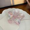 Single Elegant Flower-Shaped Hair Claw Clip - Medium Size Non-Slip Iridescent Hair Clip for Women & S, Secure Hold for Ponytails, Buns, Braids