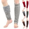 1 Pair of Fleece-Lined Cable Warm Women's Leggings Boot Covers Thickened Socks Set