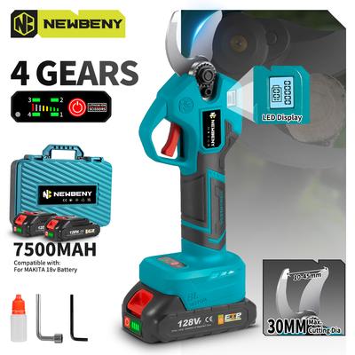 30 мм Бесщеточный Электрический Секатор Ножницы 4 передачи Аккумуляторный Перезаряжаемый Секатор для Фруктовых Деревьев Бонсай Резак для Аккумулятора Makita 18 В