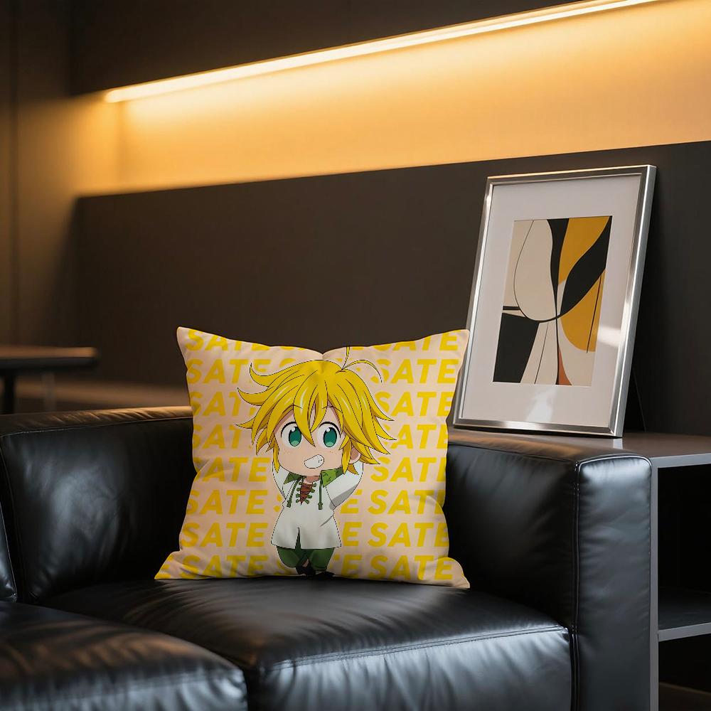 Anime The S-Seven D-Deadly Sins Meliodas cushion cover Comfortable and soft bedding skin friendly leisure sofa car pillowcase