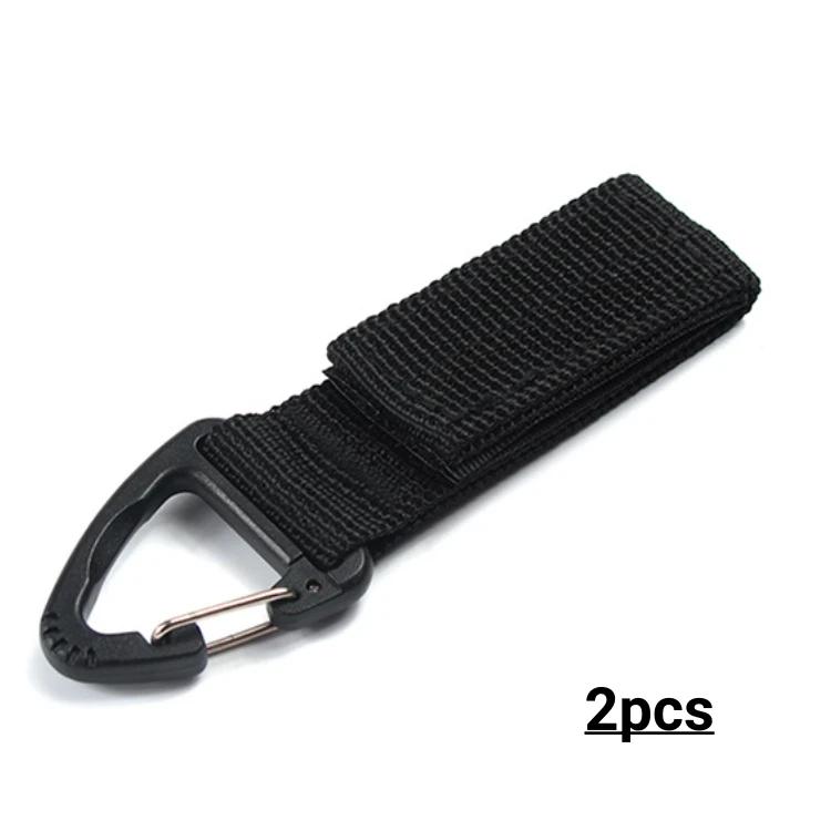 2 шт., тактическая подвесная пряжка, нейлоновый ремень, треугольная пряжка для рюкзака, крючок, уличный карабин, новый