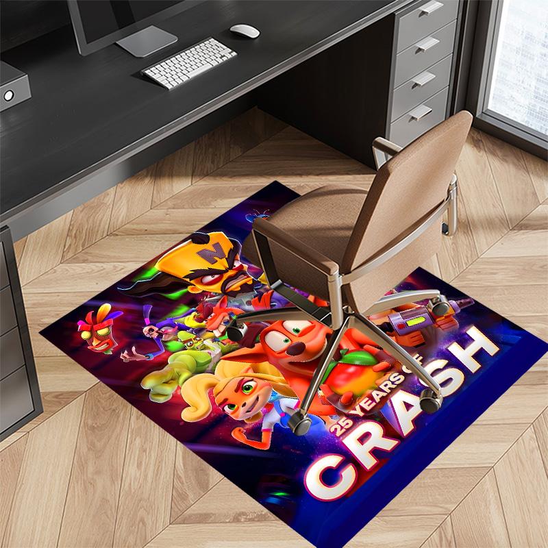 Crash Bandicoot Printed Absorbent Washable Carpet, Non-Slip Bathroom Mats, Kitchen Rugs, Yoga Mat,Living Room Entrance, Camping Picnic Rugs