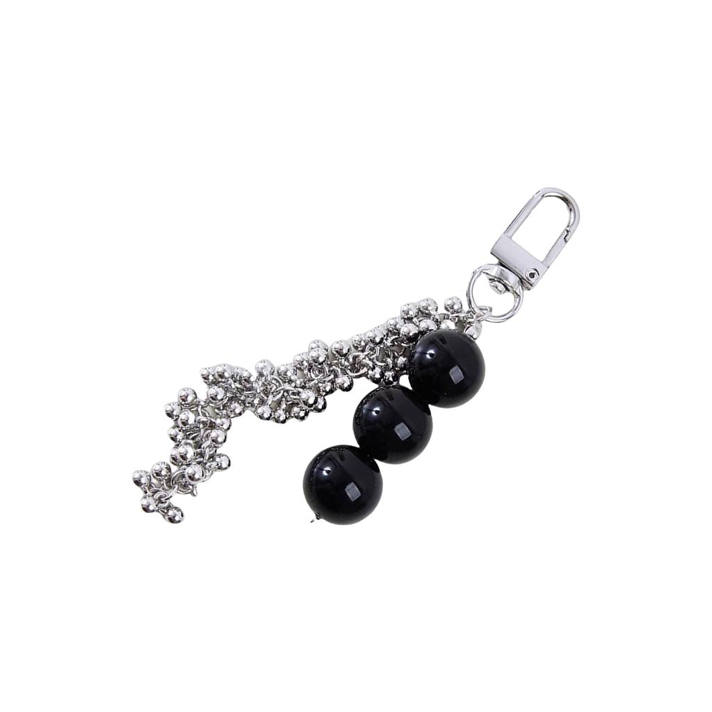 Стильный брелок с кисточкой для ключей, сумок, рюкзаков, модная акриловая цепочка для телефона с бусинами, декоративный ювелирный аксессуар
