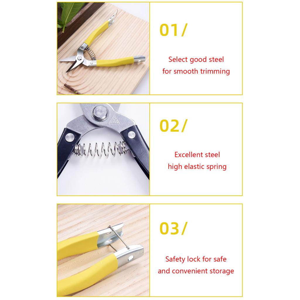 Stainless Steel Multifunctional Pruning Shears Fruit Flower Branch Shears Straight Elbow Garden Gardening Scissors