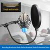 Large Double-Layer Pop Filter Windscreen for Broadcaster Condenser Microphones