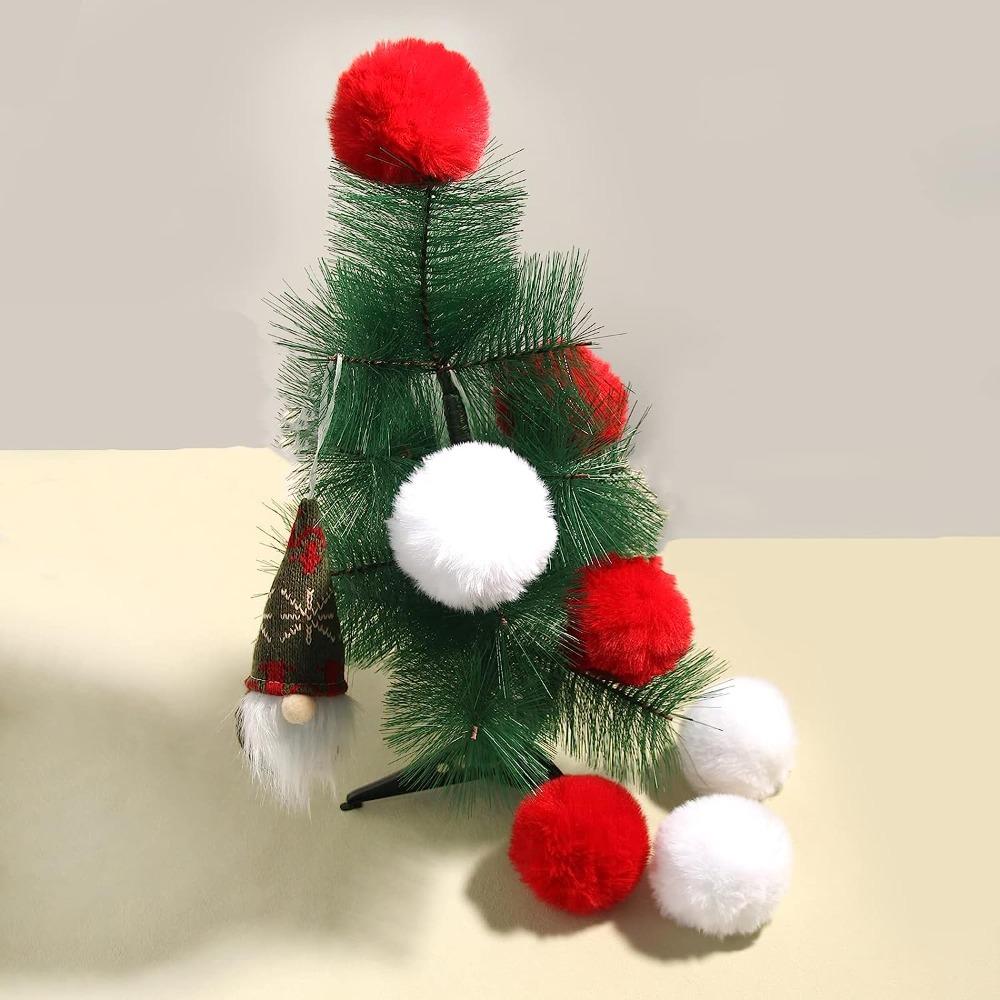 Полиэстер 6 шт. Акриловые белые помпоны Эластичная петля Сумки