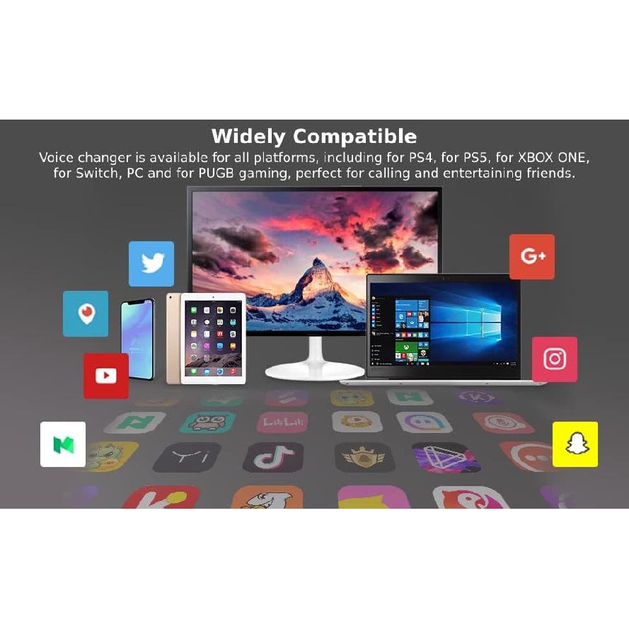 Live Sound Card Voice Changer, Portable Mini Voice Changer Device, Voice Disguiser with 8 Sound Effects Handheld Mini Sound Card, I9, for Mobile