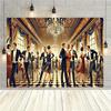 2D Plane, 2D Plane Banner, 1 Piece of 1920s Dance Party Backdrop fabricXY