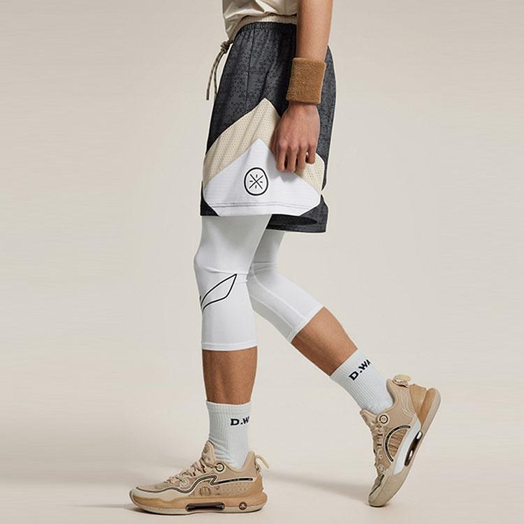 Li-Ning Графические баскетбольные шорты Way Of Wade Черный/Бежевый Мужские AAPU017-4