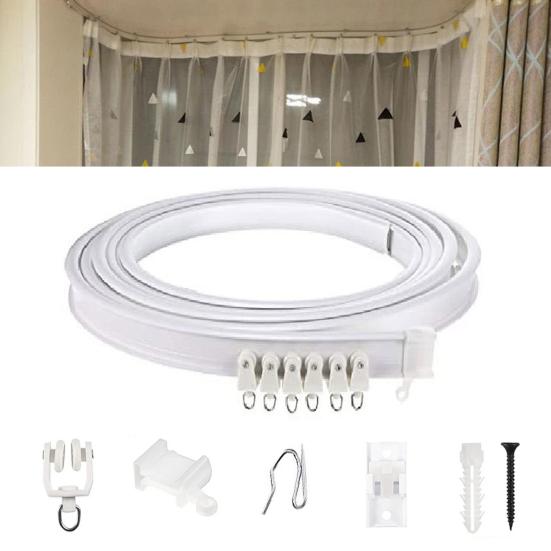 1 комплект аксессуаров для карниза для штор, карниз для потолочных штор, гибкая, плавная, раздвижная перегородка для комнаты