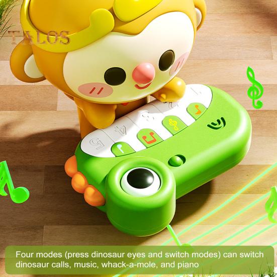 Детский игровой стол, игрушка, мультяшный динозавр, обучающий стол, музыкальная игрушка, развивающий детский игровой центр для малышей, мальчиков и девочек, стоячий игровой стол