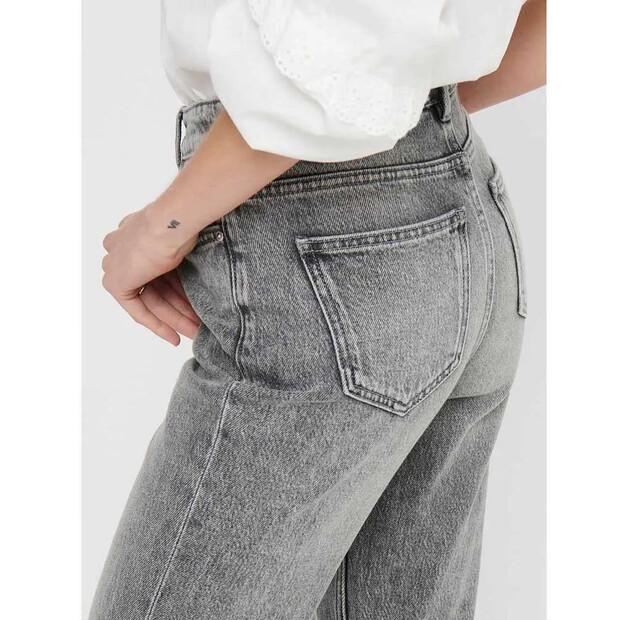 Only Emily Life High Waist Straight Raw Crop Ankle NAS028 джинсы