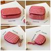 Oxford Cloth Red Plaid Makeup Bag Waterproof Toiletry Organizer Bag Travel Storage Bag  Travel