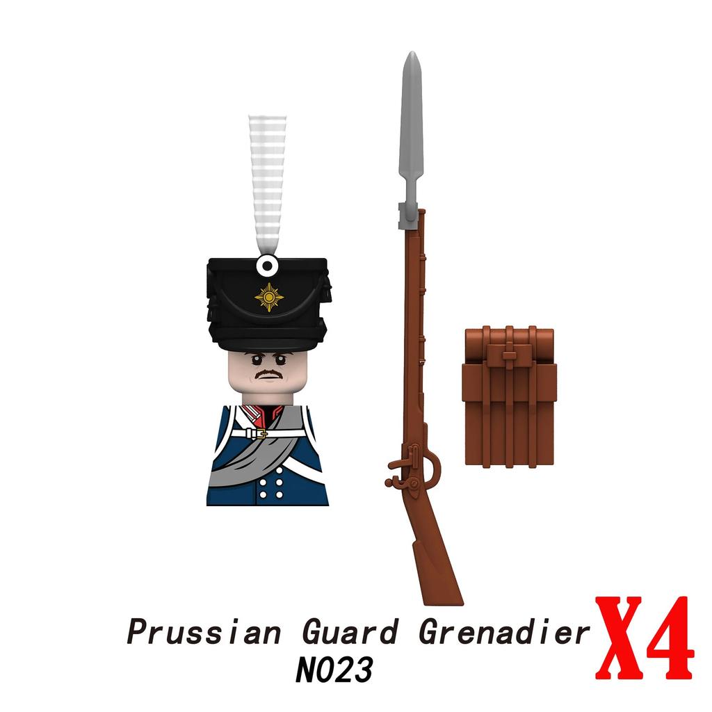 Napoleonic Wars Military Soldiers Building Blocks Medieval Army Figures Russian Ukraine Knights Infantry Weapon Bricks Kids Toys