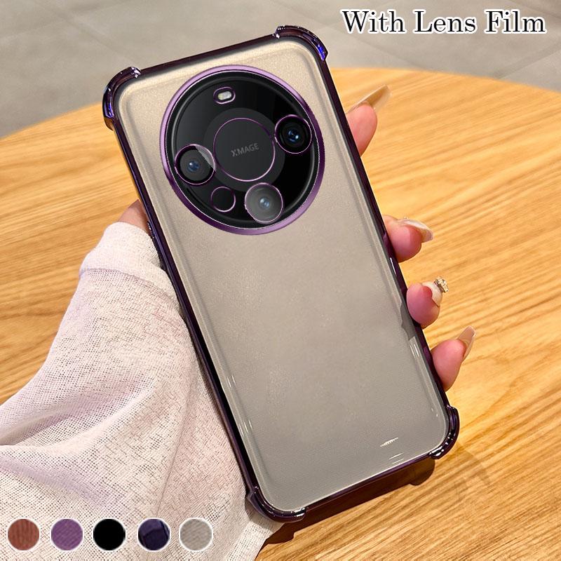 Airbag Shockproof Case with Lens Film for Huawei Mate 30 40 50 60 Pro Pura 70 Pro P30 P40 P50 P60 Pro Nova 7 8 9 10 11 12 Pro Honor 100 200 Pro
