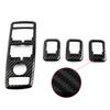 5Pcs/Set Carbon Fiber Look Window Lift Switch Button Frame Sticker Fit for Mercedes-Benz A/B/C/E Class /CLA/GLA/GLE/ML/GLK