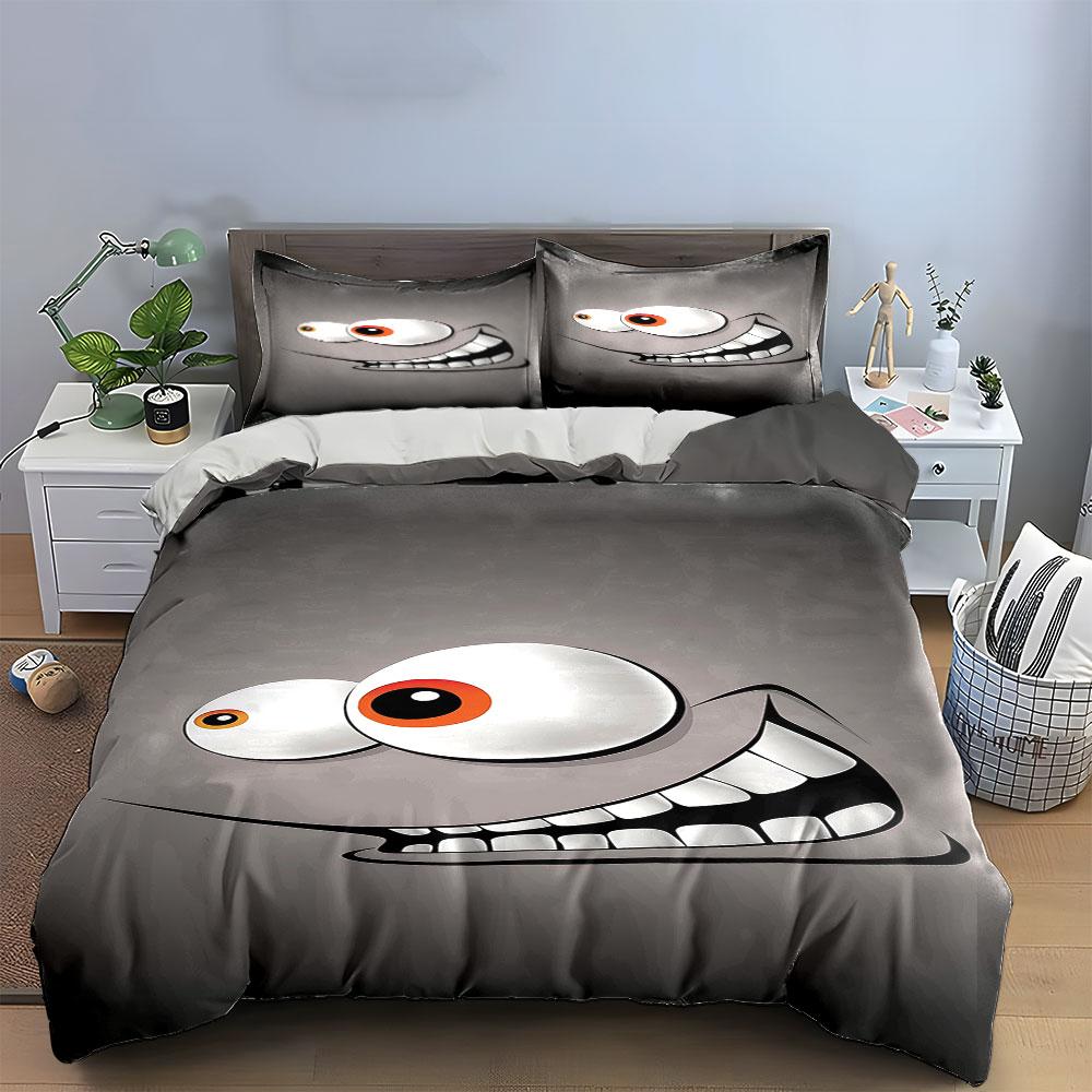 Smiling face with eyes. Bedding sets Duvet cover sets Duvet covers Pillowcases(1 * Duvet Cover 2 * Pillowcases without duvet insert)