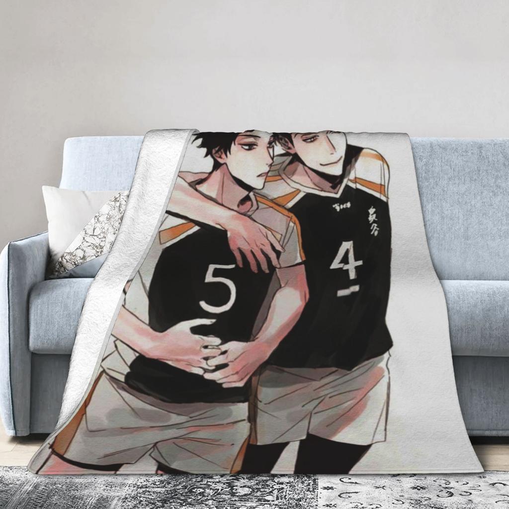 Haikyuu Bokuaka Одеяла Флис Украшение Карасуно Волейбол Кагеяма Супермягкое Плед для Дома Улицы Постельные Принадлежности Пледы