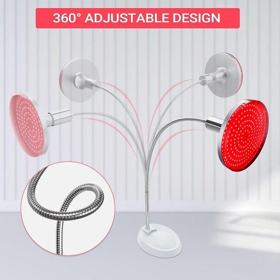 Красный свет для тела, устройство для терапии глубоким красным светом 660 нм со стойкой, светодиодная лампа красного света для лица, кожи, облегчения мышечной боли, уход за кожей в домашних условиях.