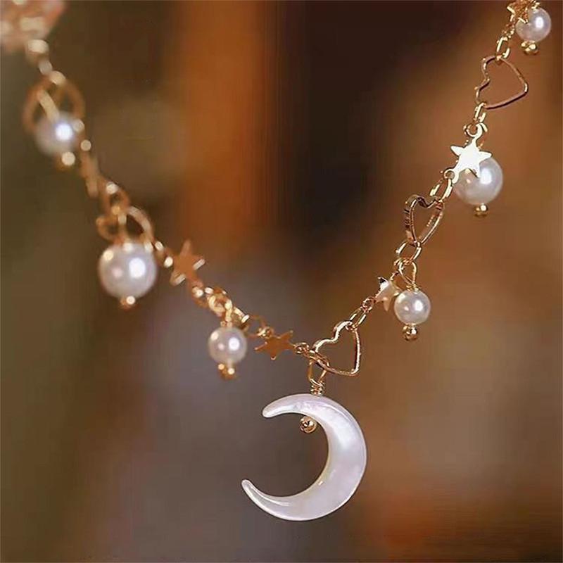 IFME браслеты с кристаллами и звездами и луной для женщин, корейский браслет с резным кулоном в форме сердца, модные аксессуары, ювелирные изделия