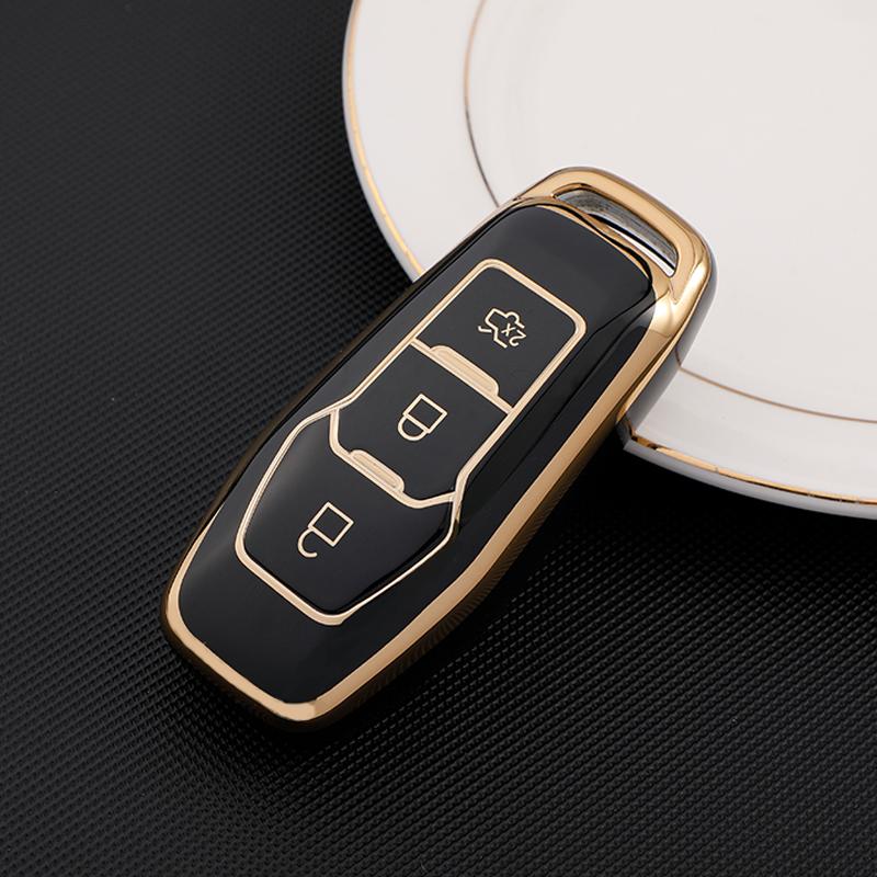 Soft TPU Car Remote Key Case Cover Holder For Ford Focus 3 4 ST Mondeo 5 MK5 Mustang F-150 Explorer Edge Fiesta Kuga MK3 4 Keychain Accessories