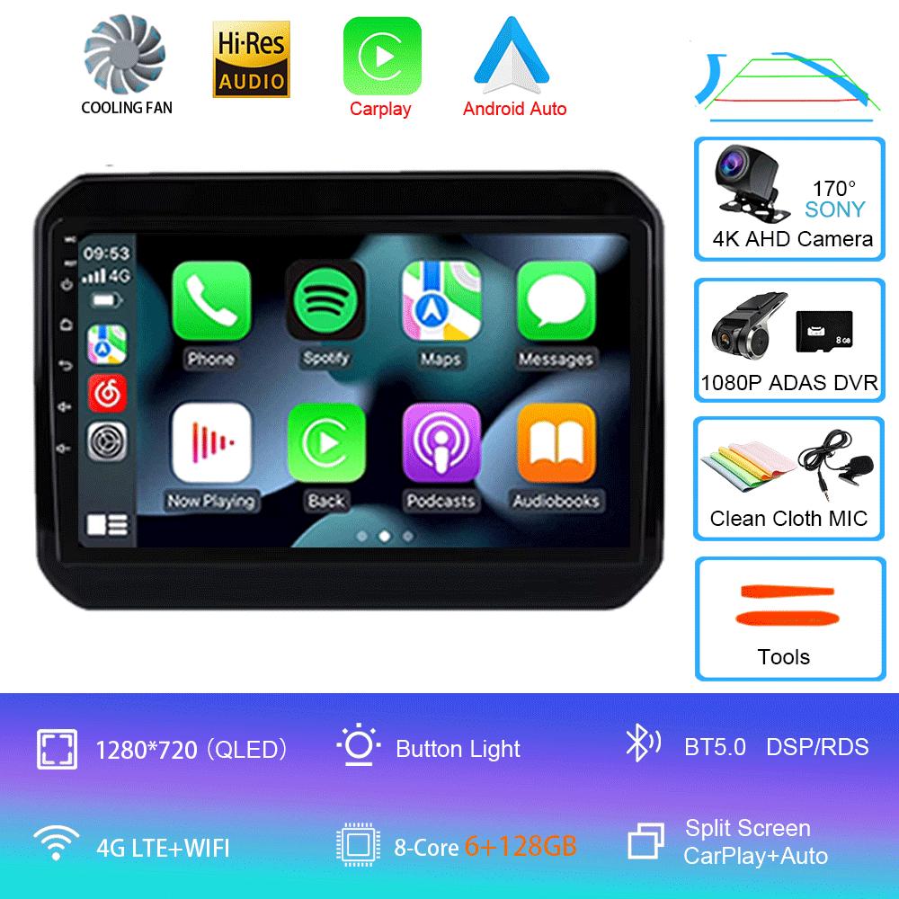 Для Suzuki Ignis 2016 2017 2018 2019 2020 9-дюймовый автомобильный радиоприемник, стереоприемник, IPS, автомультимедиа, видеоэкран, 2 Din, без DVD-монитора, GPS