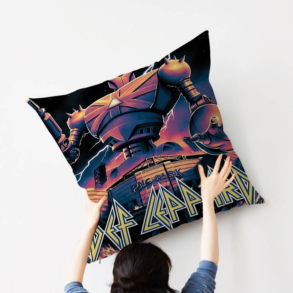 Classic Band D-Def L-Leppard Personalized Picture Text Home Decorative Pillows Household Gifts 45X45Cm