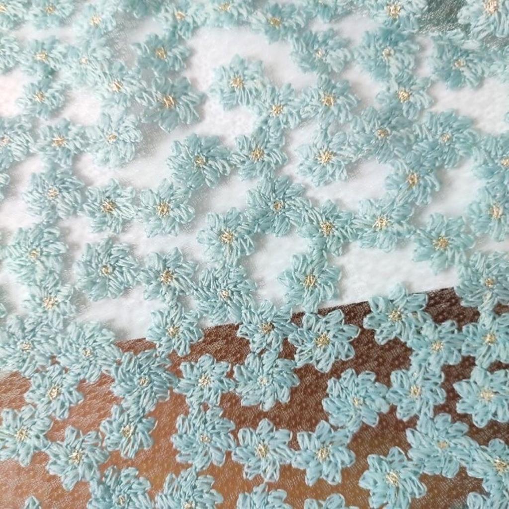 Высококачественная ткань с вышивкой в виде ромашек, водорастворимая кружевная ткань 5 ярдов, ажурное вышитое модное платье, ткань для штор