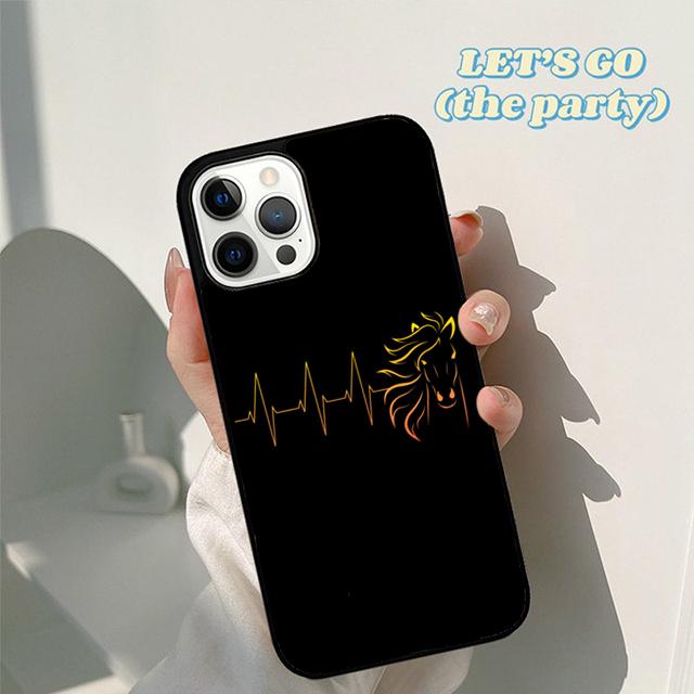 Осенний Конь Пони Сердцебиение Лошади Чехол для Телефона для iPhone 17 Air 16 16e 15 12 11 13 14 Pro Max Apple Plus Coque