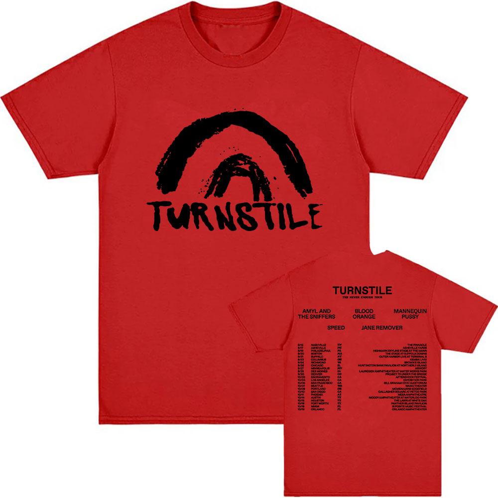TURNSTILE NEVER ENOUGH T-shirt Men Clothing Hip Hop Summer Unisex Streetwear Cotton Loose Band Graphic Tshirts 2025 Album Tees