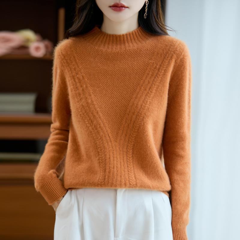 Женский кашемировый свитер Qinghe кашемир 30% кашемир 70% шерсть осенне-зимний пуловер теплый и модный