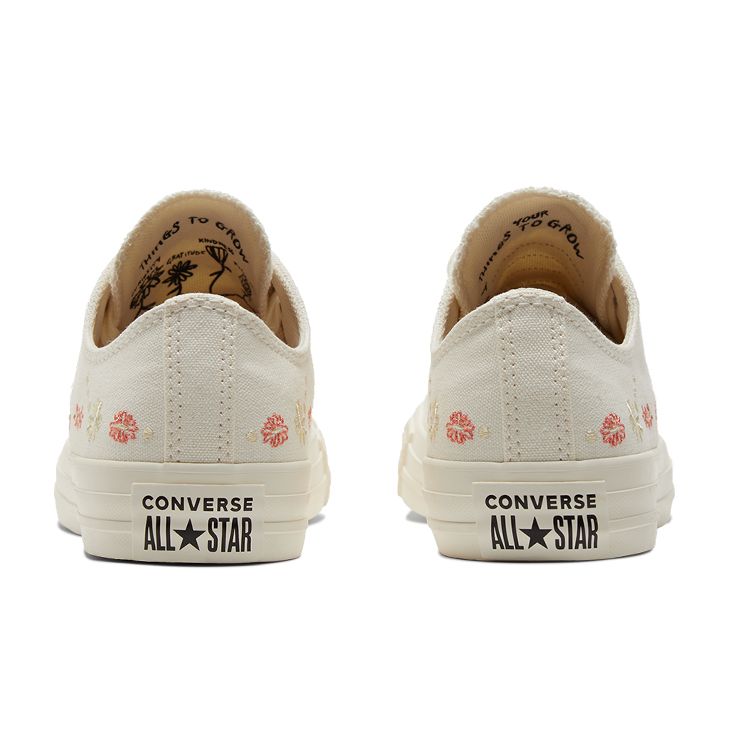Converse Кеды Chuck Taylor All Star Ox с вышивкой цветов Белые Женские A01595C