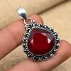 Прекрасный красный гранат драгоценный камень ручной работы из стерлингового серебра 925 пробы ювелирный кулон для женщин