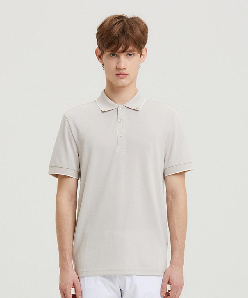 AVEN Paper Light Polo Shirt Beige