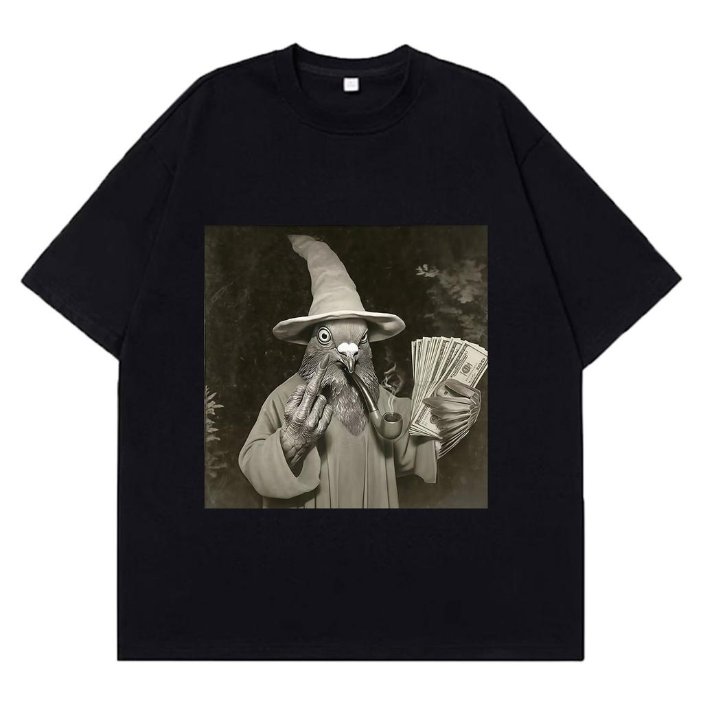 Funny Pigeon Meme T Shirt Unisex Unisex Fashion Vintage Tshirt Short Sleeve Loose Oversized Cotton High Quality Tshirts Streetwear