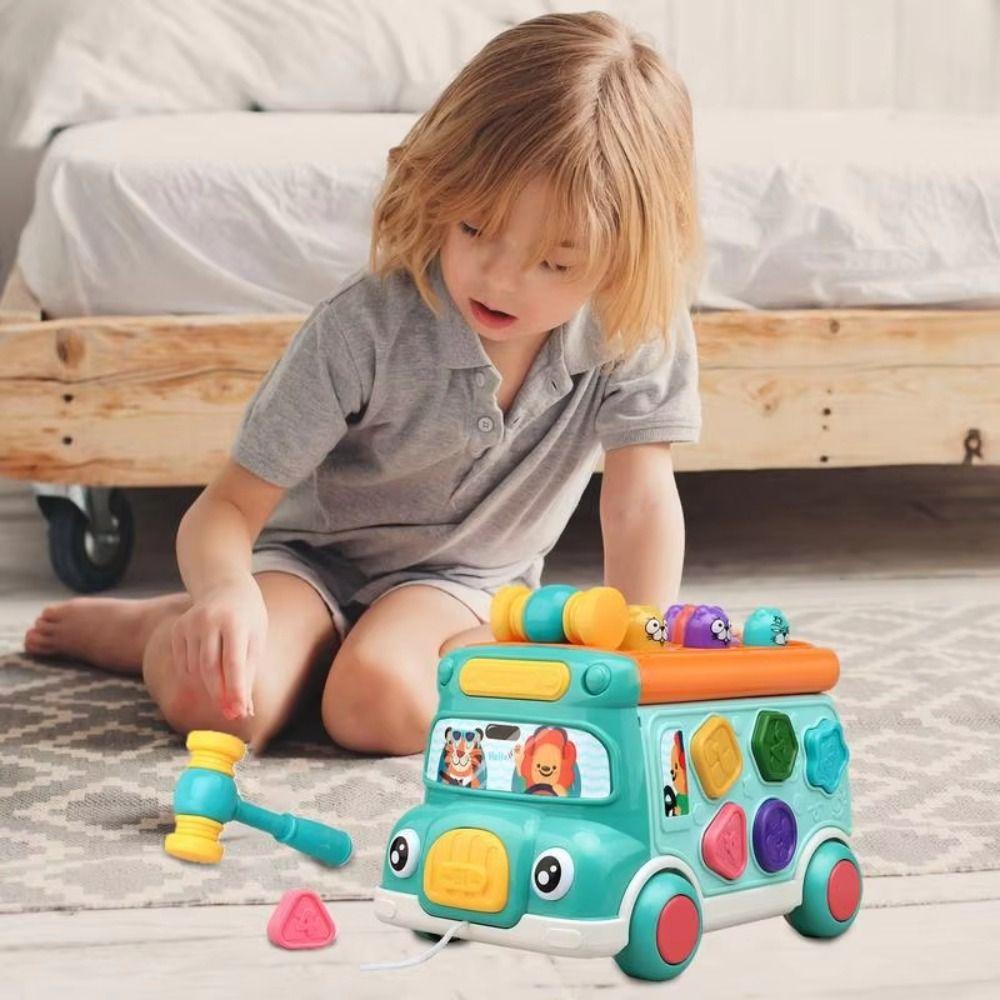 Интерактивный игровой автобус Музыкальные развивающие игрушки Монтессори Игрушки «Бей крота» Подарки для вечеринок