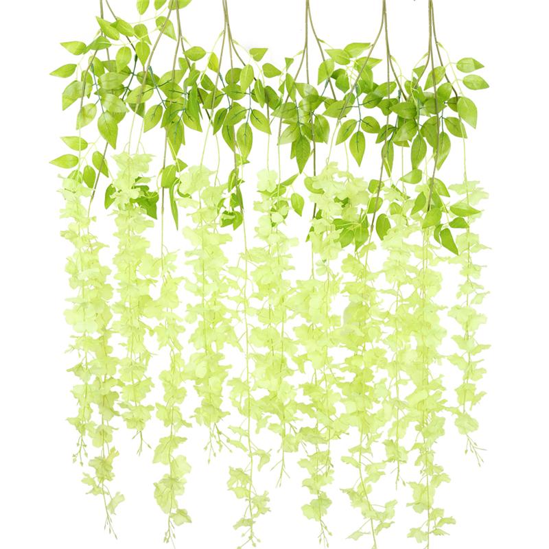 12 шт. 3,6 фута венок из искусственных цветов глицинии, висящий на свадебном саду, озеленение на открытом воздухе, вечерние украшения для дома своими руками