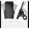 Держатель для телефона на мотоцикл, зарядное устройство, разъем USB/QC 3.0 с выключателем, водонепроницаемый на 360°, зарядное устройство USB, алюминиевый руль/зеркало для просмотра телефонов с диагональю 3,5–6 дюймов