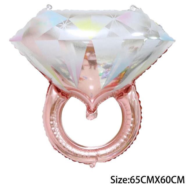 Diamond Ring Balloon Helium Foil Balloons Valentine 'S Day Party Wedding Decorations Birthday