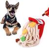 Pet Plush Sniffing Toy Removable Ramen Bubble Bucket Cat Dog Tooth Cleaning Molar Toys Pet Products