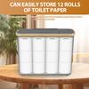 Корзина-органайзер для ванной комнаты большой вместимости, корзина для хранения туалетной бумаги с деревянной крышкой, складное многофункциональное хранилище для туалетной бумаги